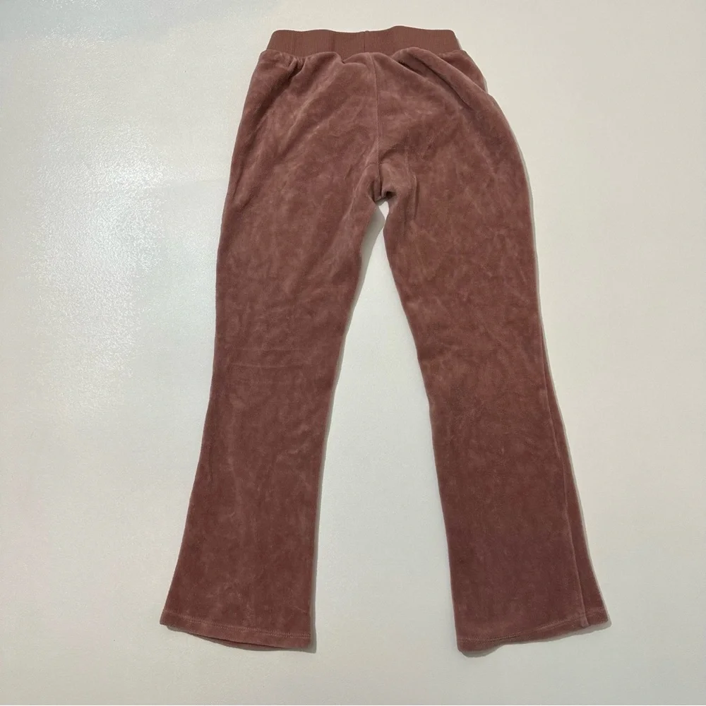 Juicy Couture Mauve Pink Velour Two Piece Front Zip Track Suit Girls Size 7